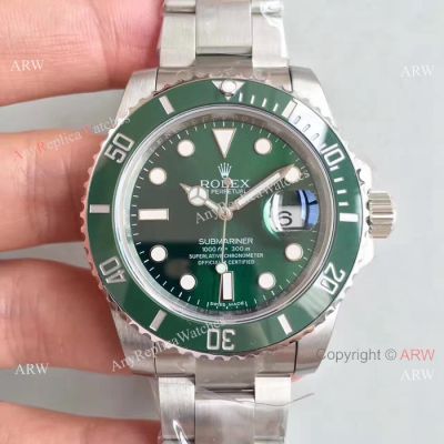 NEW UPGRADED Swiss ETA 3135 Submariner Copy Rolex Watch Green Dial